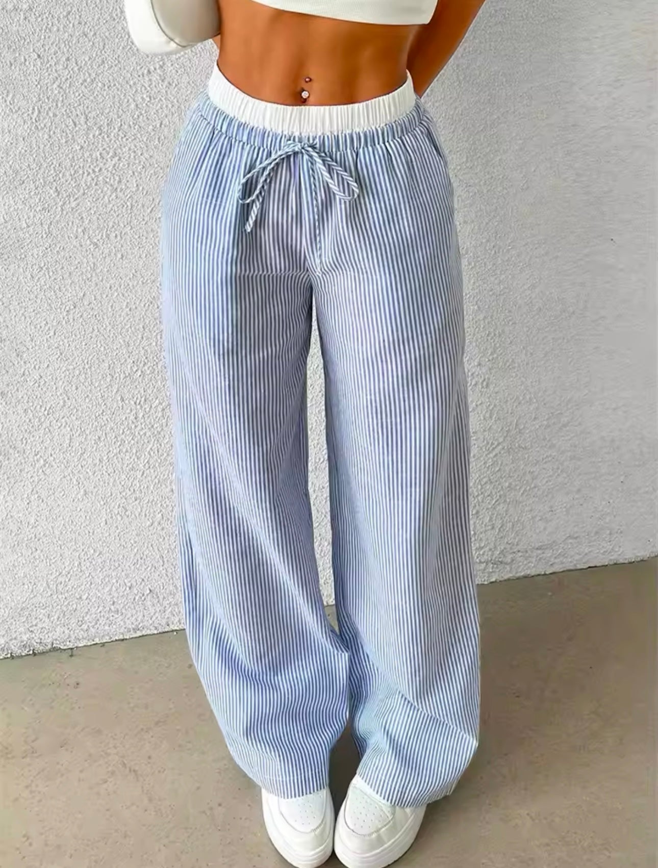 RetroWave Striped Trousers