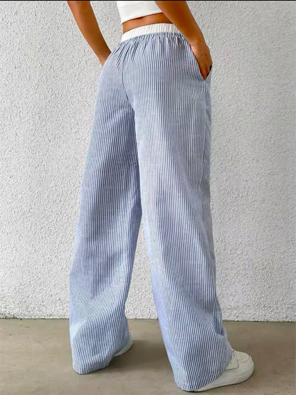 RetroWave Striped Trousers